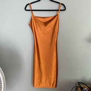 COPY - HELLO MOLLY rust orange slip dress